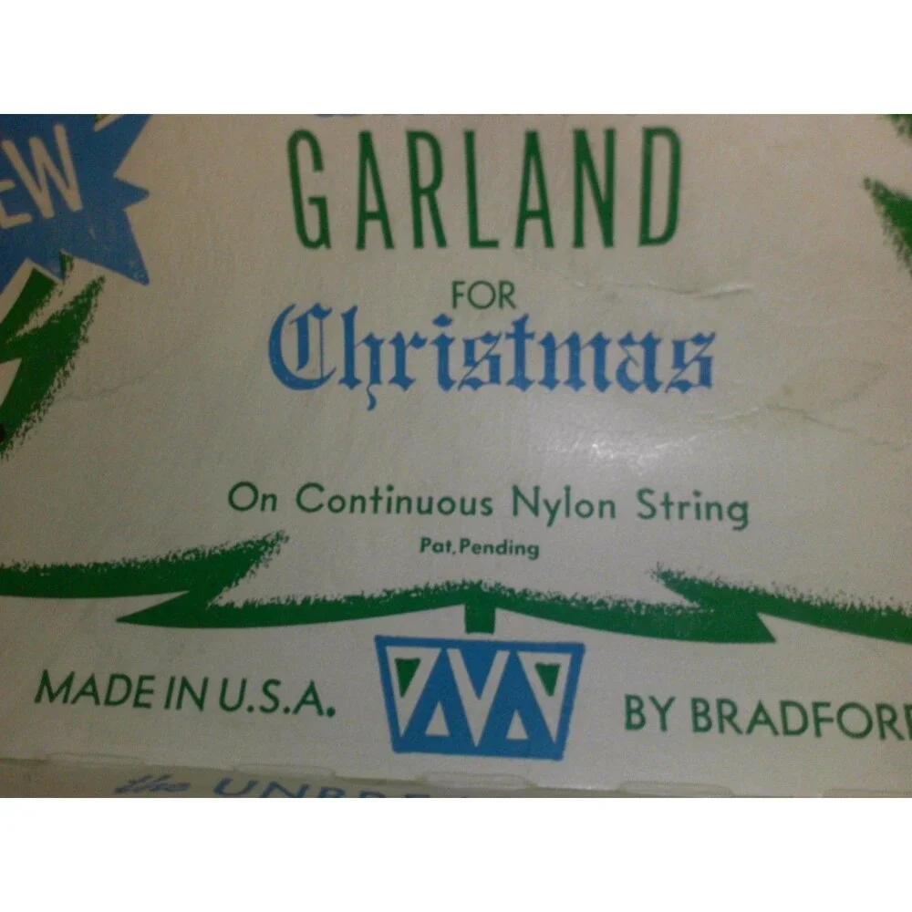 Vintage Bradford Decorative Garland for Christmas ICICLES  RED Color Plastic